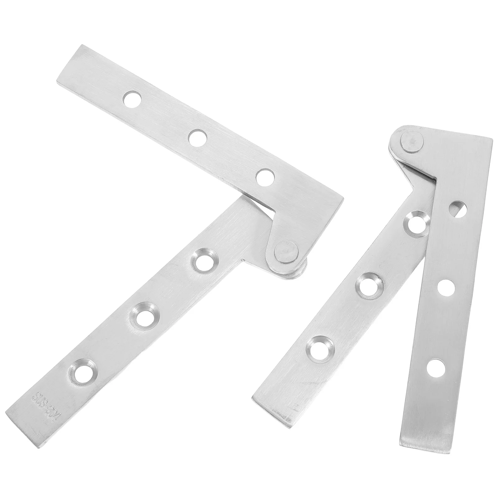 

4pcs Stainless Steel Seven-Shaped Hidden Hinge 180 Degree Rotating Pivot For Doors Cabinets Folding Window Durable Concealed