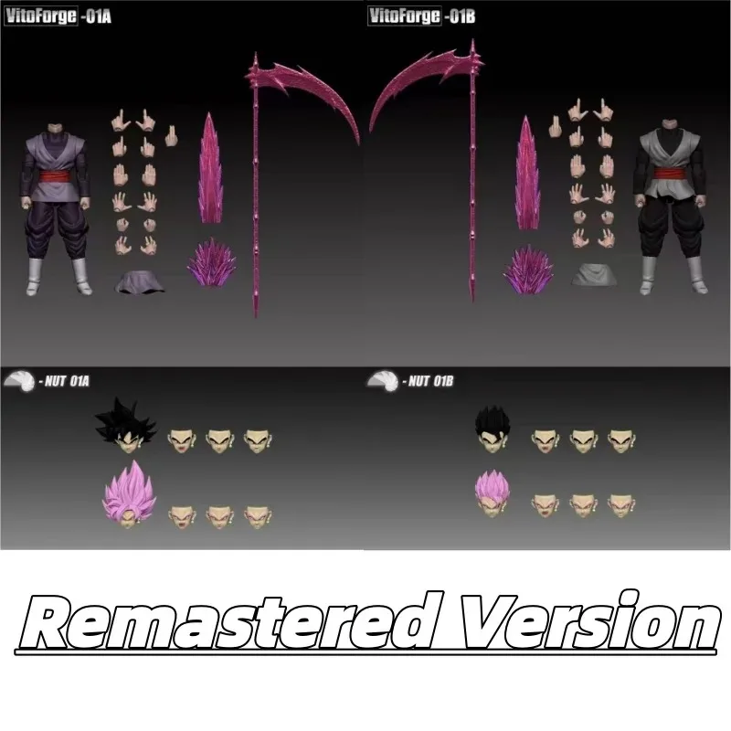 

[Revised Version] VitoForge The Scythe Lord Dragon Ball Black Goku Zamas Super Saiyan Anime Model Toys Action Doll Collection