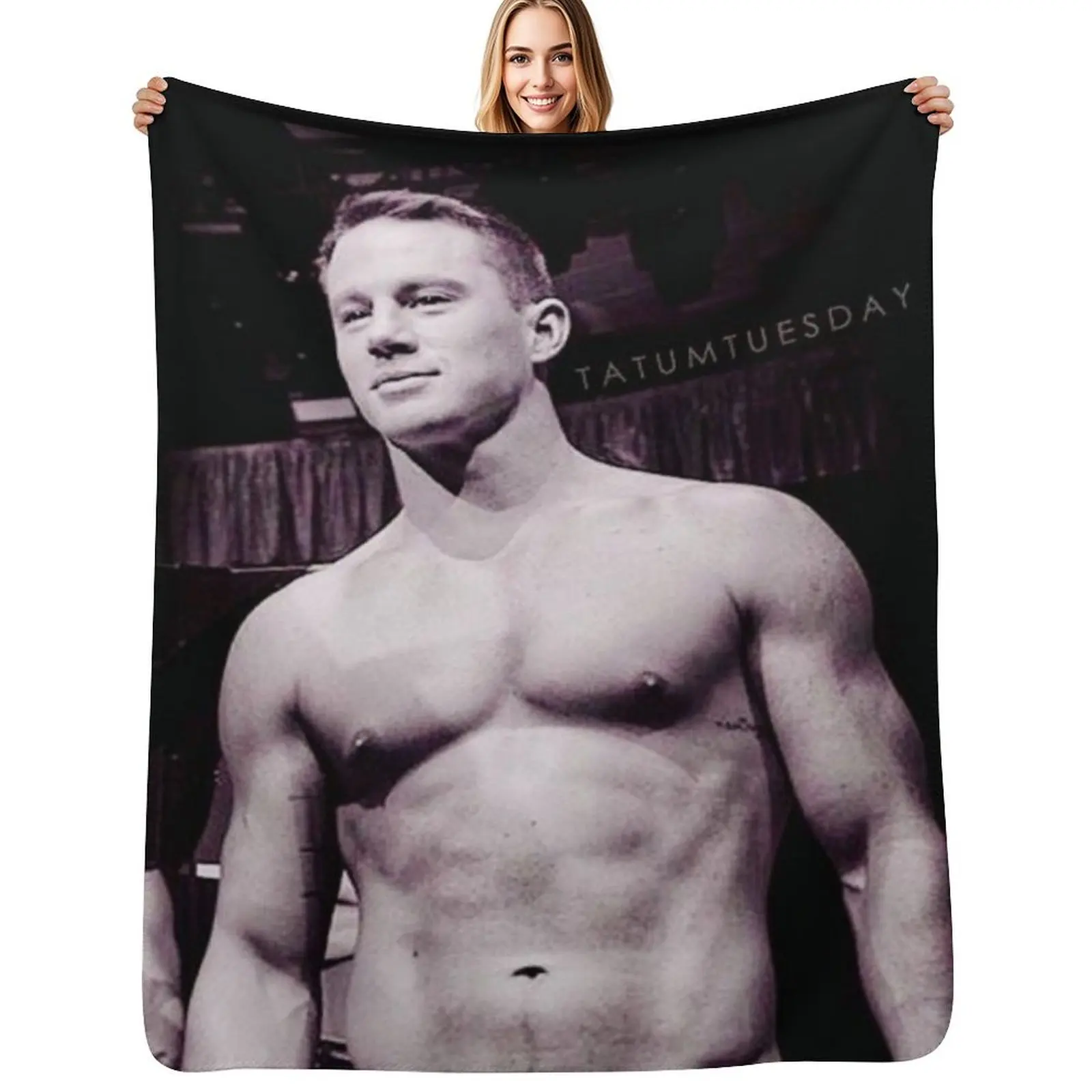 

channing tatum Throw Blanket Soft Bedroom Blanket for Night Sleeping