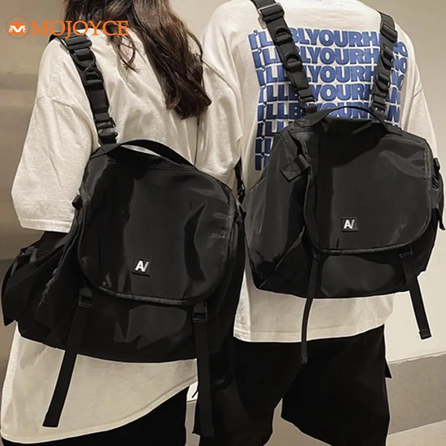 Fashion College Rucksack New Aesthetic Satchel 2023 Harajuku Student Bookbag Trend Gothic Nylon Backpacks Unisex Campus Mochilas