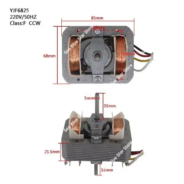 for oil pump machine YJF6825 220v 50hz CCW induction motor