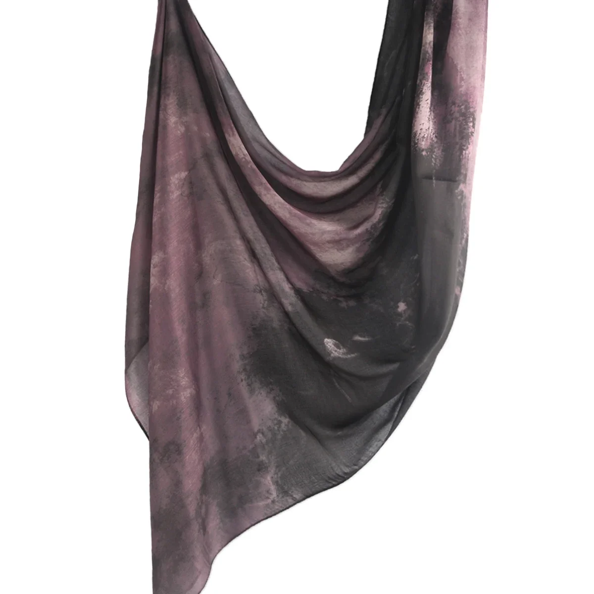 Dames tie-dye stijl bedrukte hijab etnische aquarel ombre bedrukt katoen polyester sjaal sjaal moslim mode-accessoire