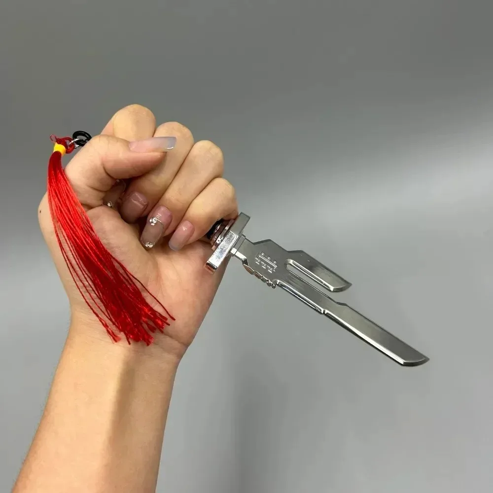 21cm odwrócony włócznia nieba Toji Fushiguro brelok Jujutsu Kaisen Anime towar metalowy broń Katana Model rękodzieło brelok
