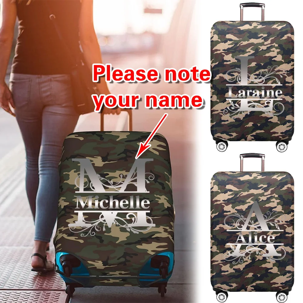 Personalized Customized Name Travel Luggage Anti-scratch Cover Fashion Trolley Box Covers Suitable for 18-32 Inch Suitcases