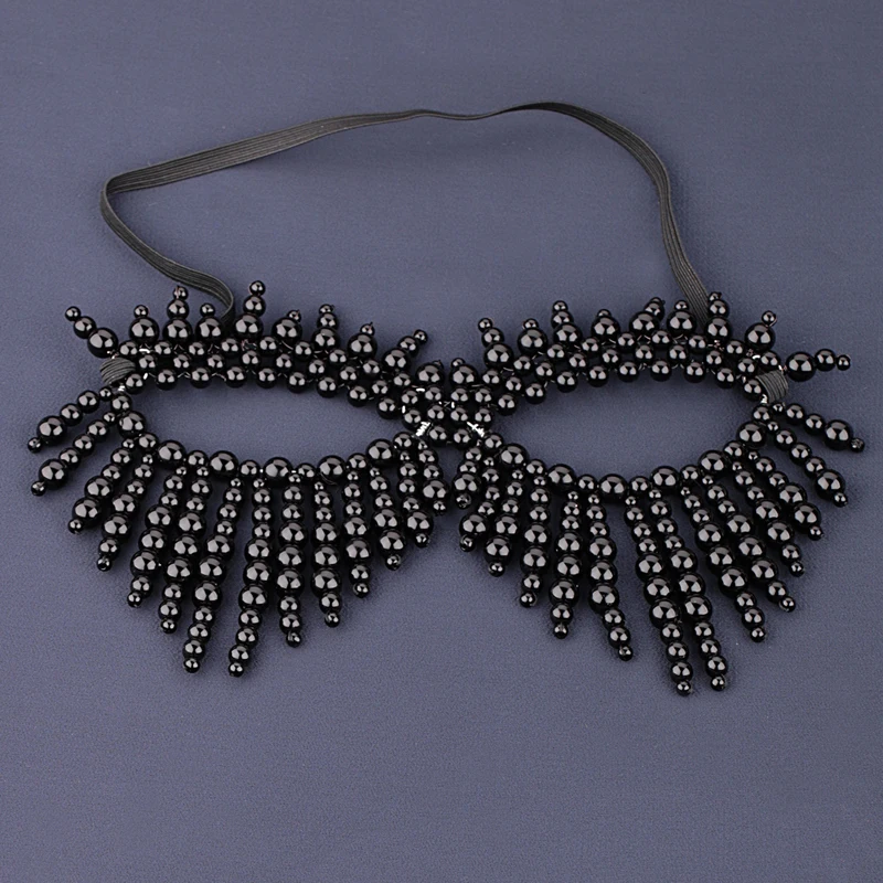 Strass gland voile masques visage complet femmes chaînes masque facial mascarade danse fête Performance Sexy accessoires pour le visage bijoux