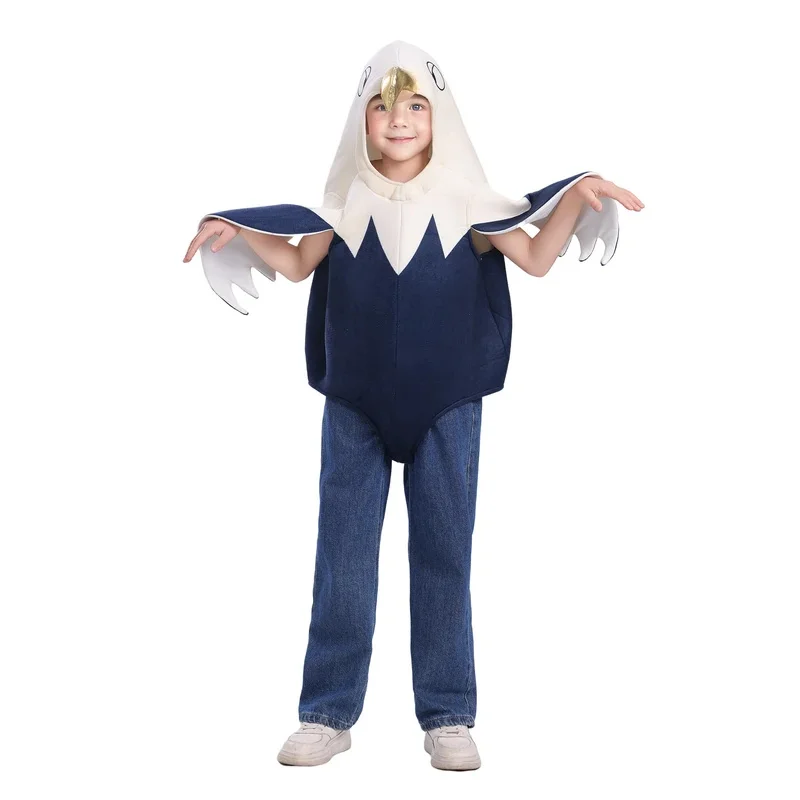 بدلة تنكرية حصرية للجنسين من Memune على شكل نسر أصلع صغير لطيف للجنسين لعيد الاستقلال في الولايات المتحدة الأمريكية وحفلات الهالوين وحفلات الحيوانات