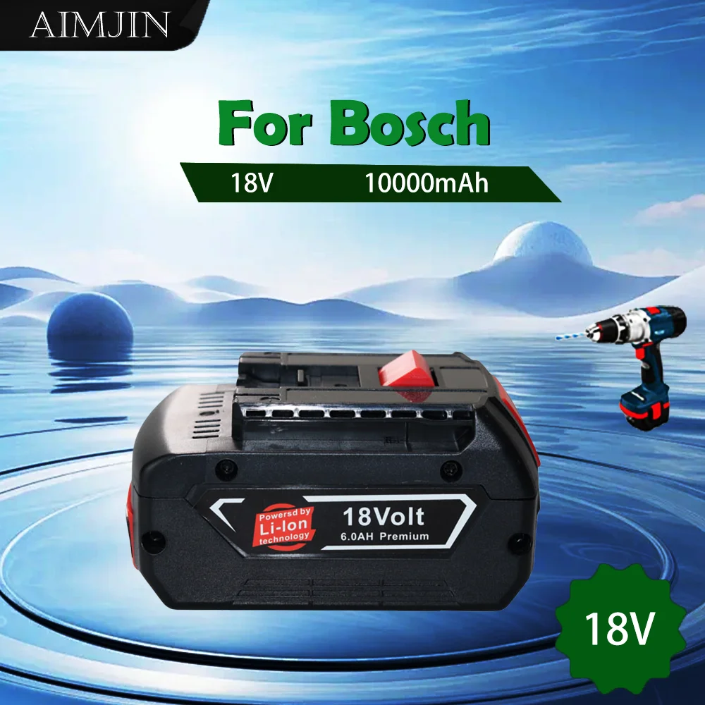 

18V 10ah Rechargeable Lithium Ion 100% Original Battery for Bosch 6.0A Backup battery Portable Replacement BAT609