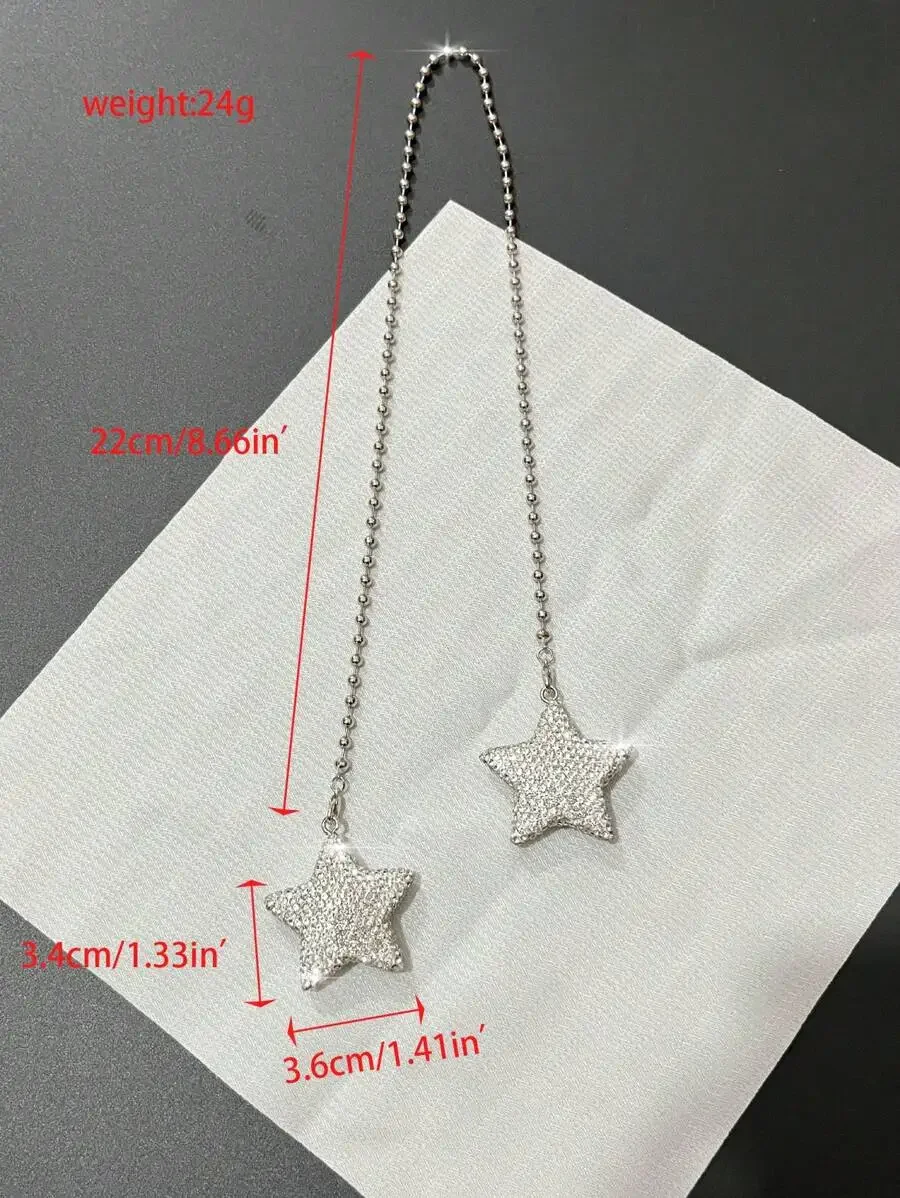 

Rhinestone Star Car Rearview Mirror Hanging Decor Accessory