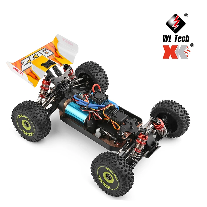 WLtoys 144010 V8 RC Car Brushless 1:14 75Km/H High Speed Metal 4WD Drive Off-Road 2.4G Transmitter 1/14 RC Racing Car  VS 144010