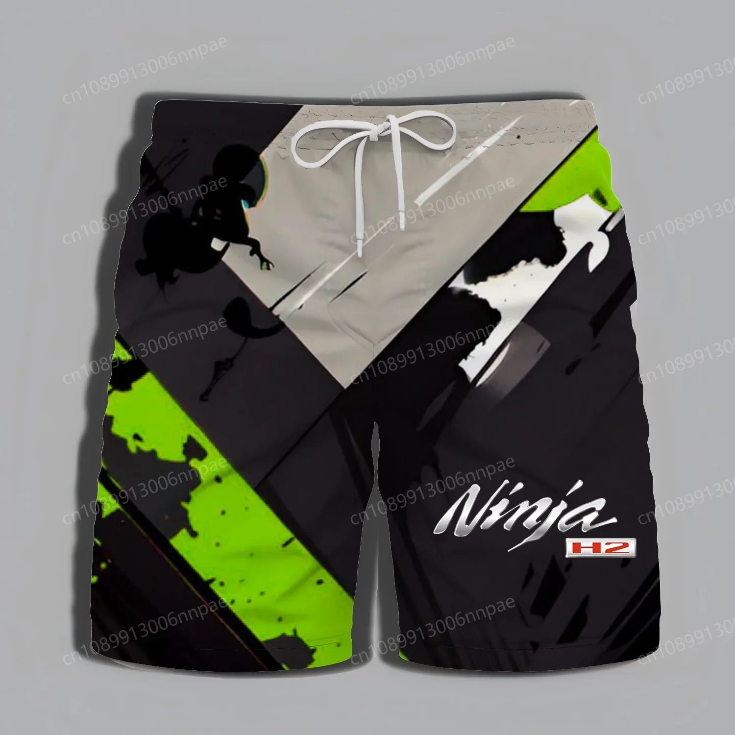 Pantaloncini estivi giornalieri da uomo 2025 Nuovo modello di sport estremi per moto Kawasaki Pantaloni da spiaggia alla moda e squisiti Cool