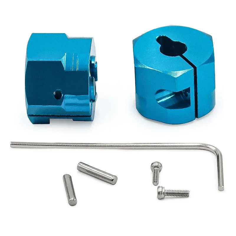 Adaptateur de moyeu hexagonal de roue en métal de 12mm, 2 pièces, combinateur pour série Tamiya WR/GF/G6 WR02 GF01 G601, pièces de mise à niveau en métal, voiture sur chenilles RC