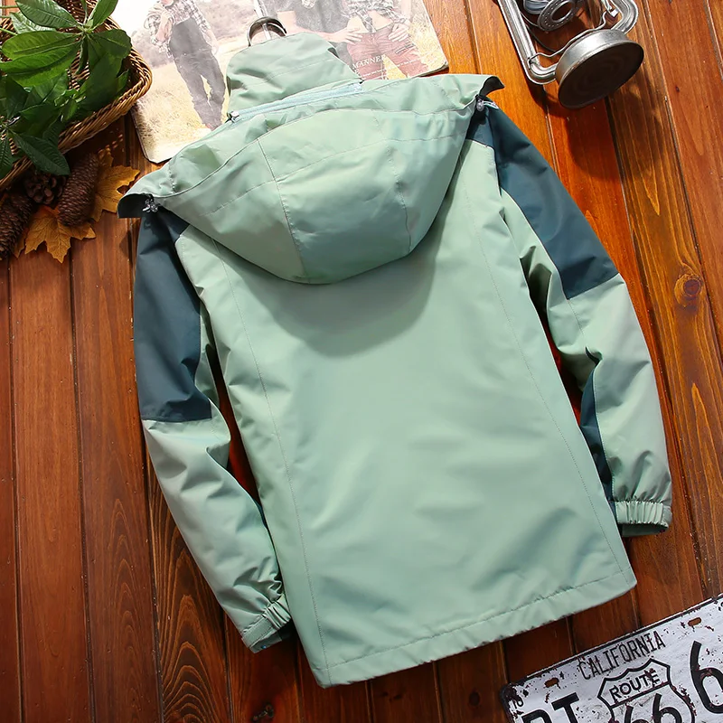 Women 3 in 1 Fashion Jacket Autumn Winter Plush Warm Inner Lining Coat Outdoor Running Sports Comfortable Breathable Outerwear