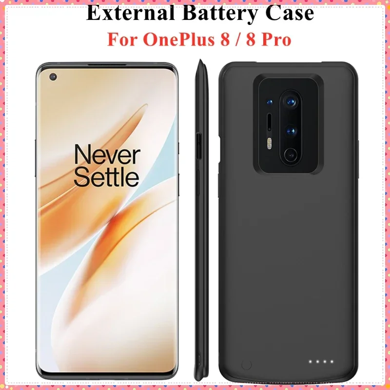 

Smart Battery Charger Cases For OnePlus 8 Pro T Power Bank External Battery Charging Case For Oneplus 8 Powerbank Cover 10000mAh