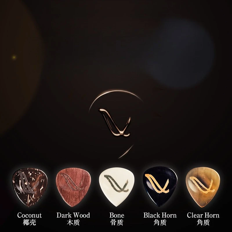 

Handmade Guitar Picks Wambooka nativo picks Wooden Box Butterfly Bone Wooden Shrapnel