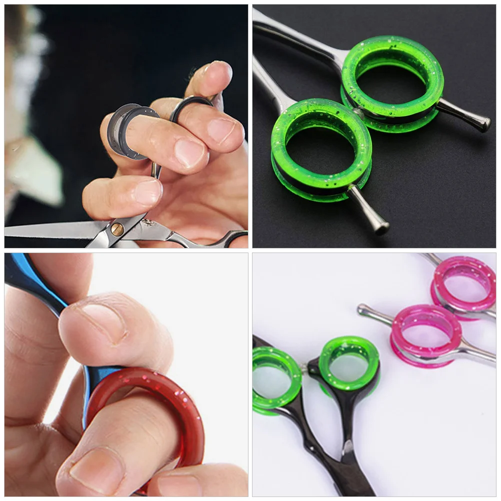 

18Pcs Silicone Scissors Finger Rings Soft Flexible Non-Slip Protective Inserts for Hairdressing Pet Grooming Scissor Accessories