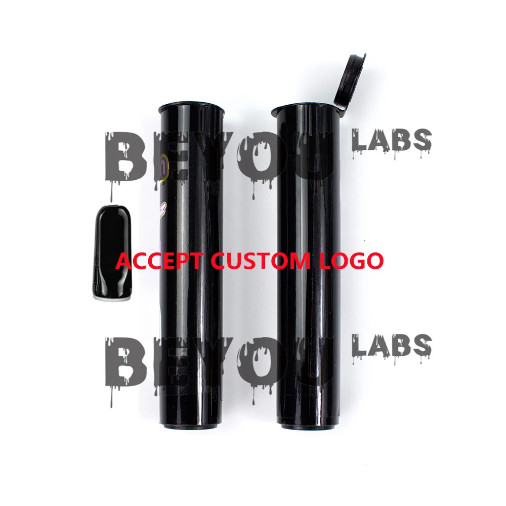 1ML Plastic Pop Top Storage Empty Cartridge Packaging Display Clear Window Tank Box Black White