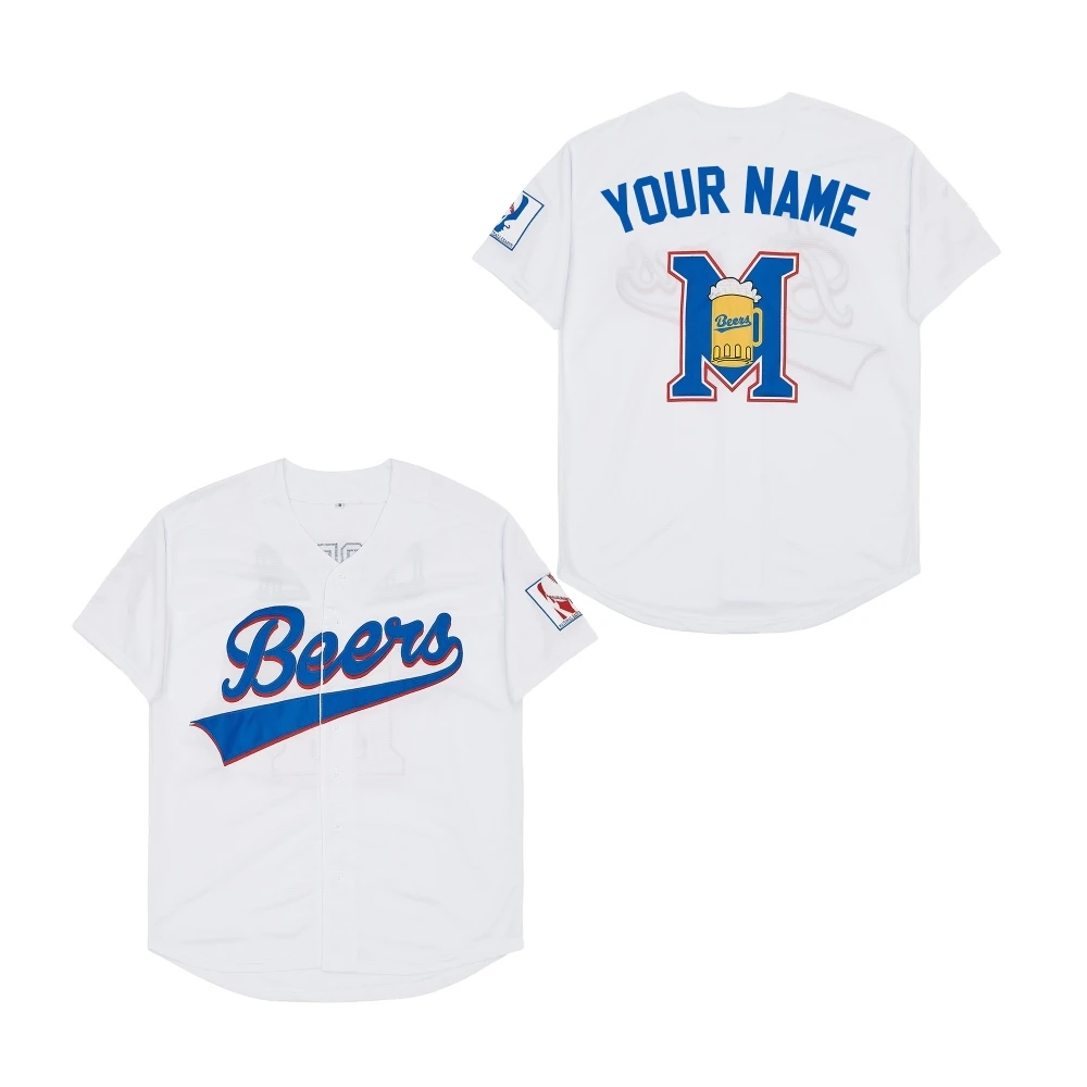 Custom Baseball Jersey Stitched Team Shirt Beers White Black Embroidered Personalized Your Name Men Women Youth Jerseys