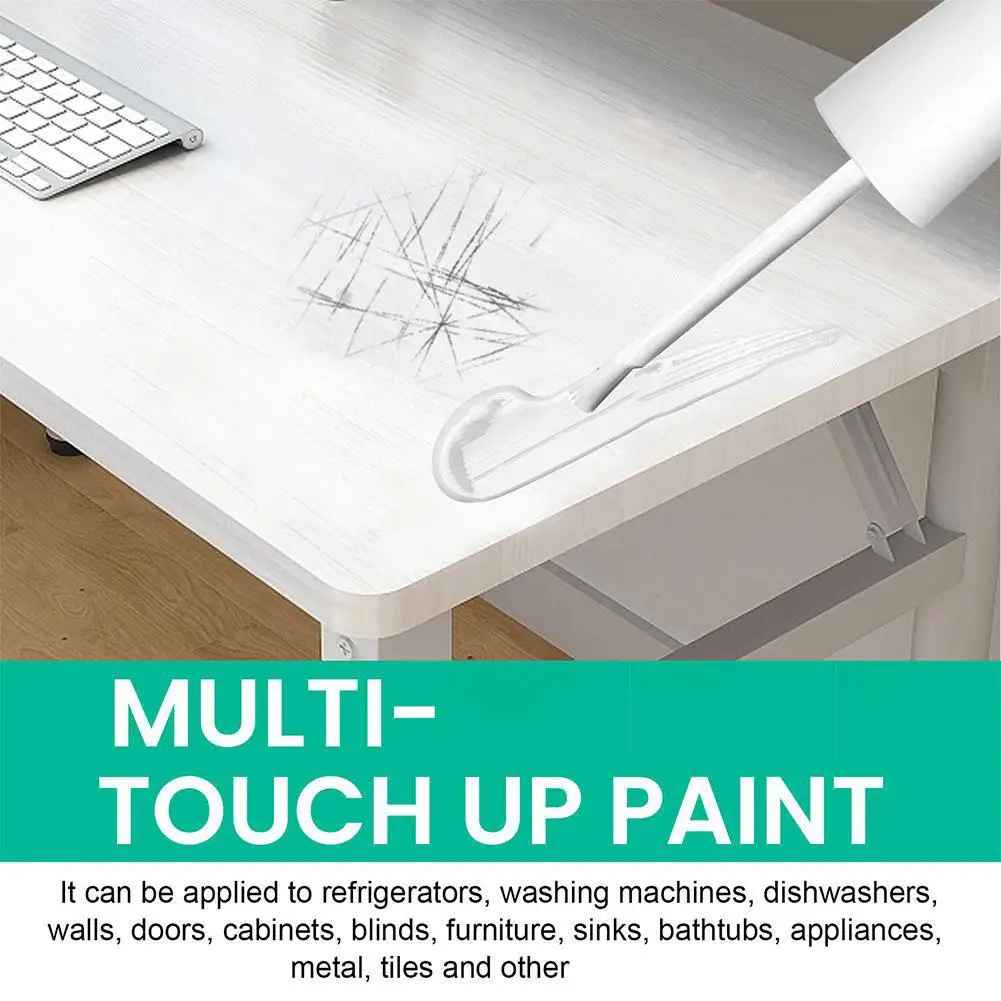 Multi-Surface Interior Paint for Wall and House Appliance Repair 15ml Touch-Up Paint for White Scratch and Graffiti Coverin O7X6