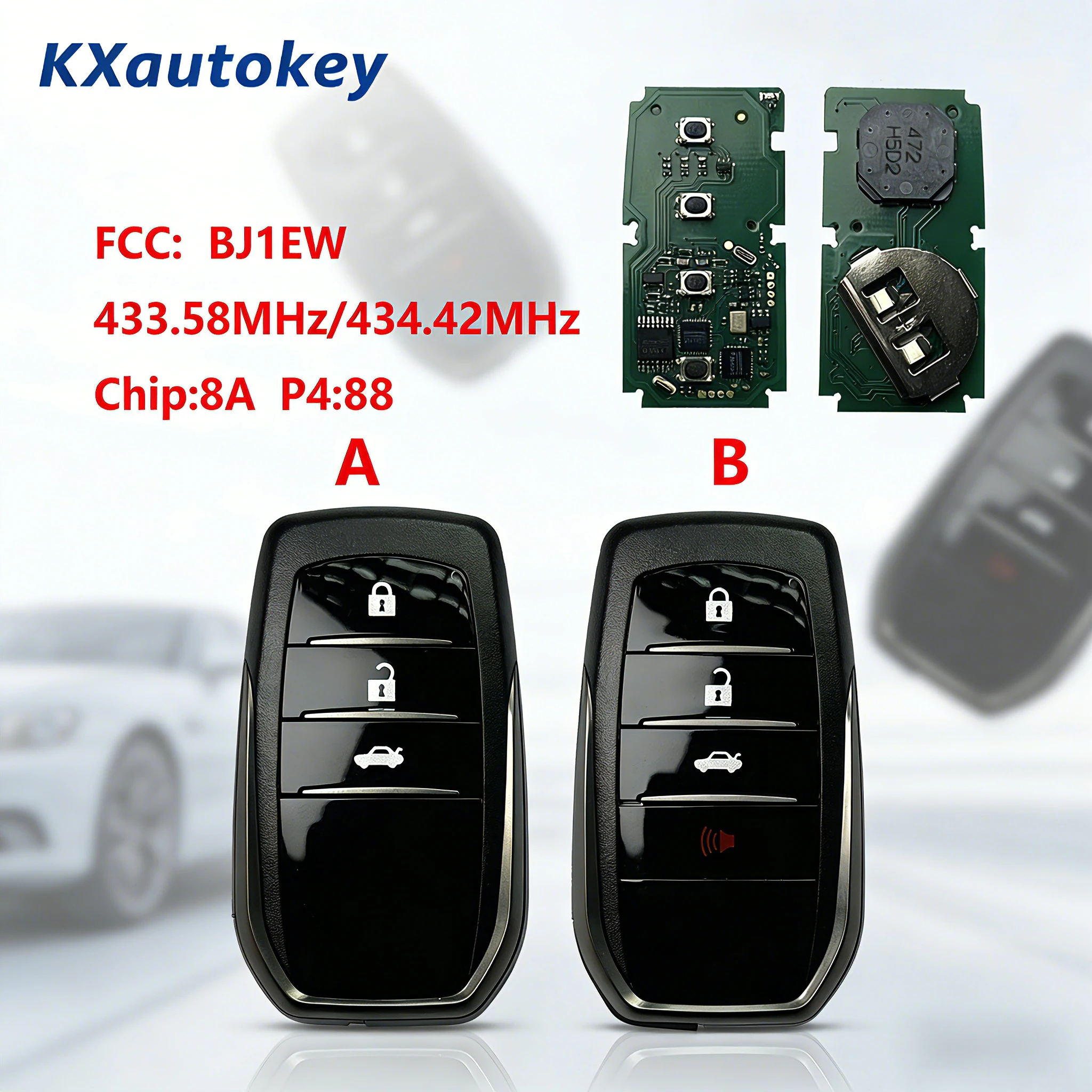 

KXK007028 For Toyota Proximity Smart Key 2014-2018 FCCID-BJ1EW Multi-Function Smart Key With Chip For Toyota