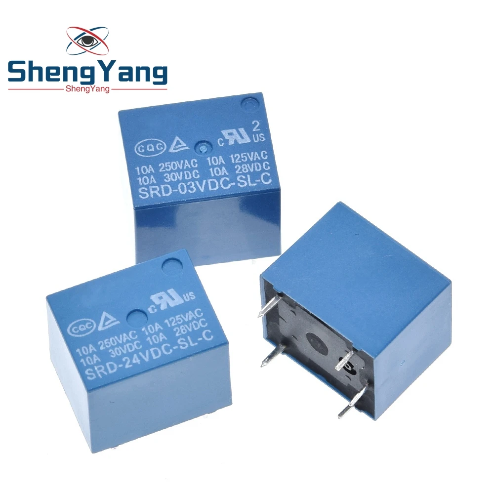 1/2/5PCS Relays SRD-03VDC-SL-C SRD-05VDC-SL-C SRD-09VDC-SL-C SRD-12VDC-SL-C 3V 5V 6V 9V 12V 24V 48V 10A 250VAC 5PIN