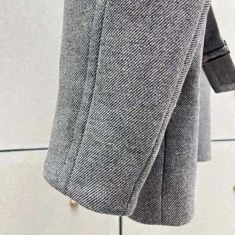 سترة نسائية جاهزة من الصوف، سترة صوف عصرية للركاب، سترة بدلة عالية الجودة، خريف، وصول جديد، 2025