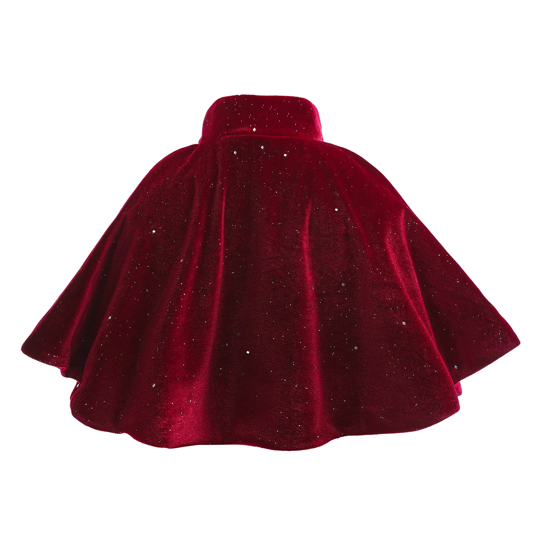 Girls Red Cloak 2023 Christmas Party Shawl Baby Infants Matching Banquet Dress Gold Velvet Poncho Cape Kids Princess Jacket