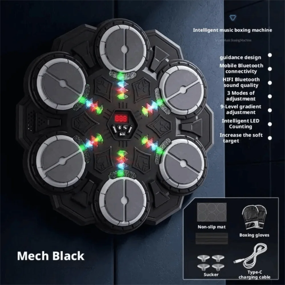 Smarte Musik-Boxmaschine für Innenräume, Elektronisches Bluetooth-Zielgerät zur Reaktionstrainings, Wandmontiertes Elektronisches Ziel – Detail 7