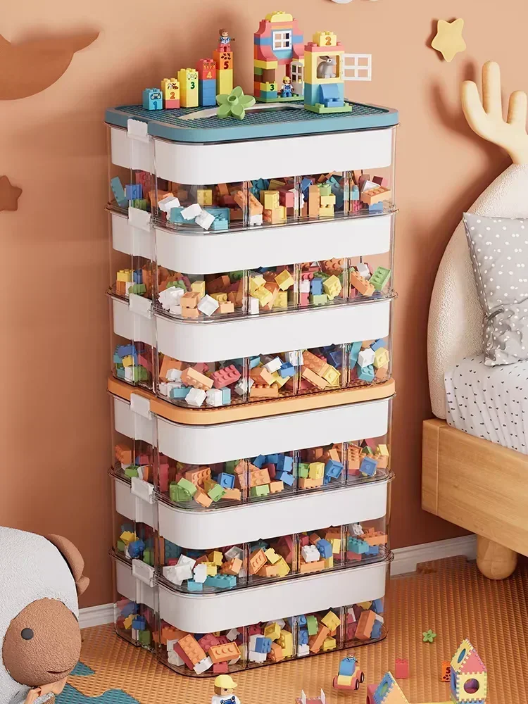 Building Block Storage Box Adjustable Classified Small Particle Jigsaw Puzzle Transparent Storage Container Toy Organizer Box