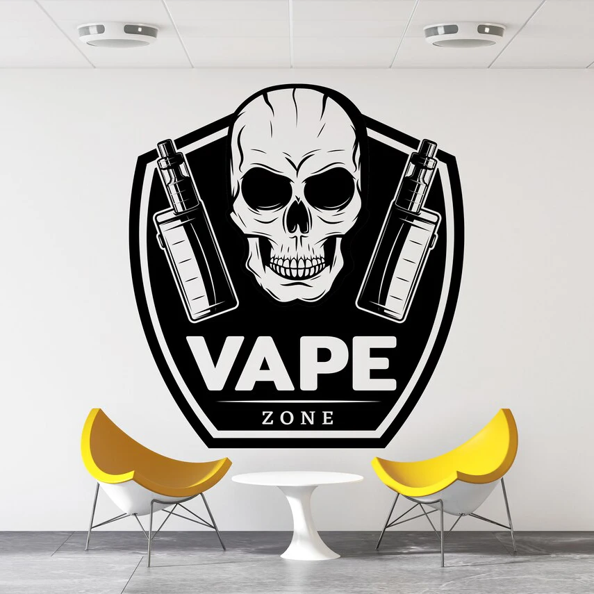 Vape Shop Decal Window Sticker Smoke Shop Decor Vape Sticker Vapor Lounge Wall Sticker Vape Store Wall Decor Vinyl Decal A665