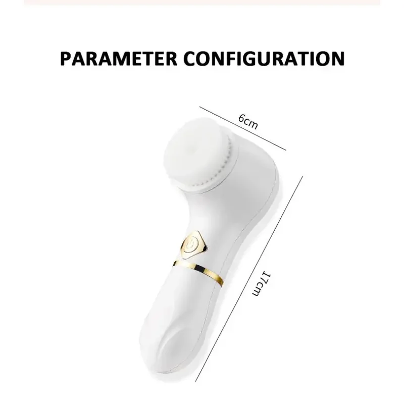 2026 New Multi functional Three in One Electric Massage Cleansing Machine with Brush and Silicone Brush for Deep Cleaning - view 6