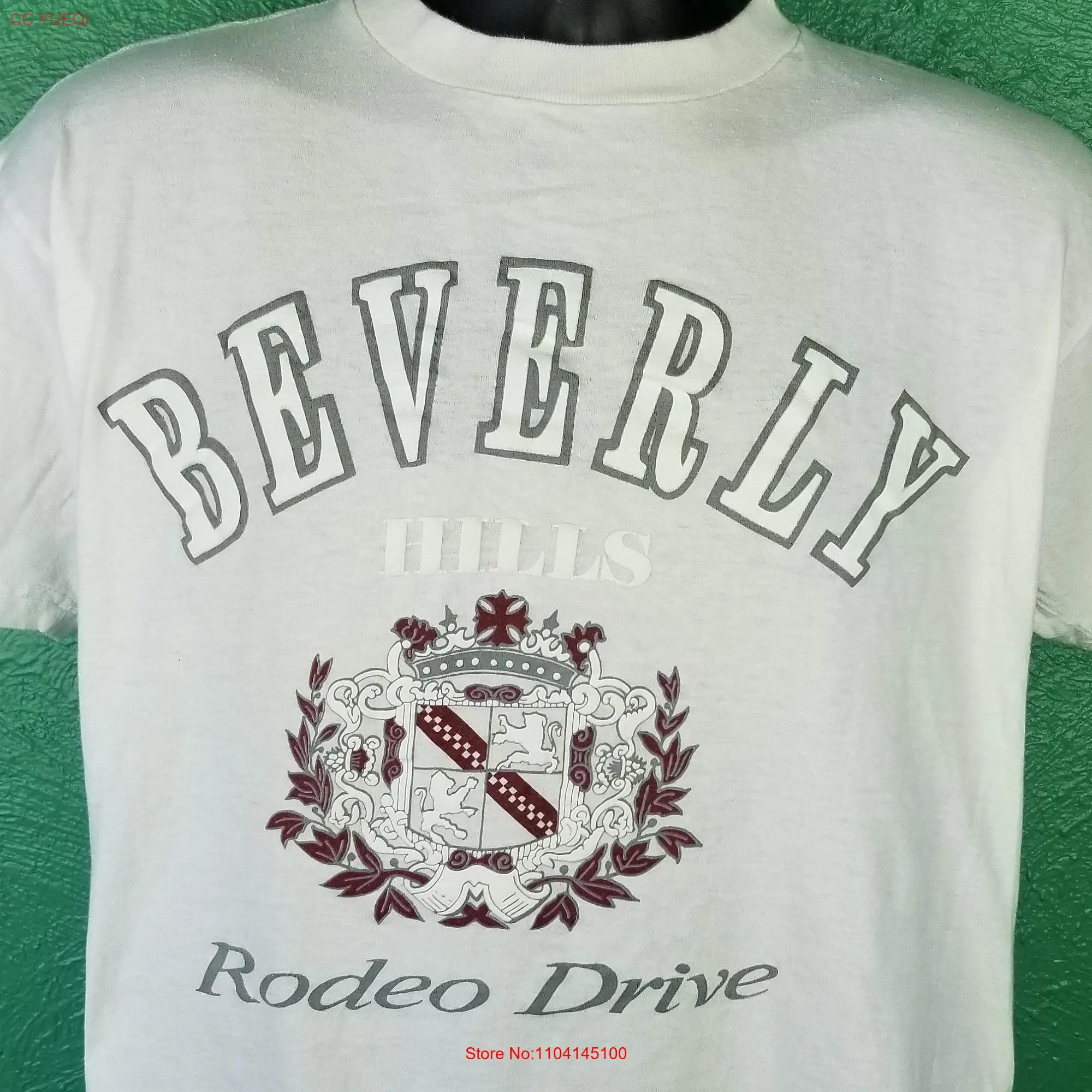 Vintage 80s Beverly Hills California Rodeo Drive T Shirt meduim long or short sleeves