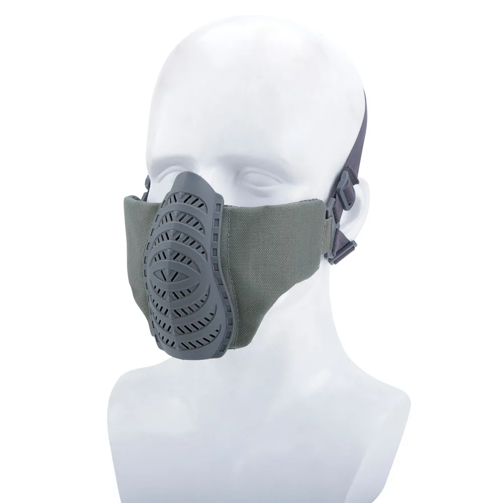 Adjustable Tactical Protective Mesh Half Face Mask for Hunting Shooting Tactical Activitie Survival Game Airsoft Paintball