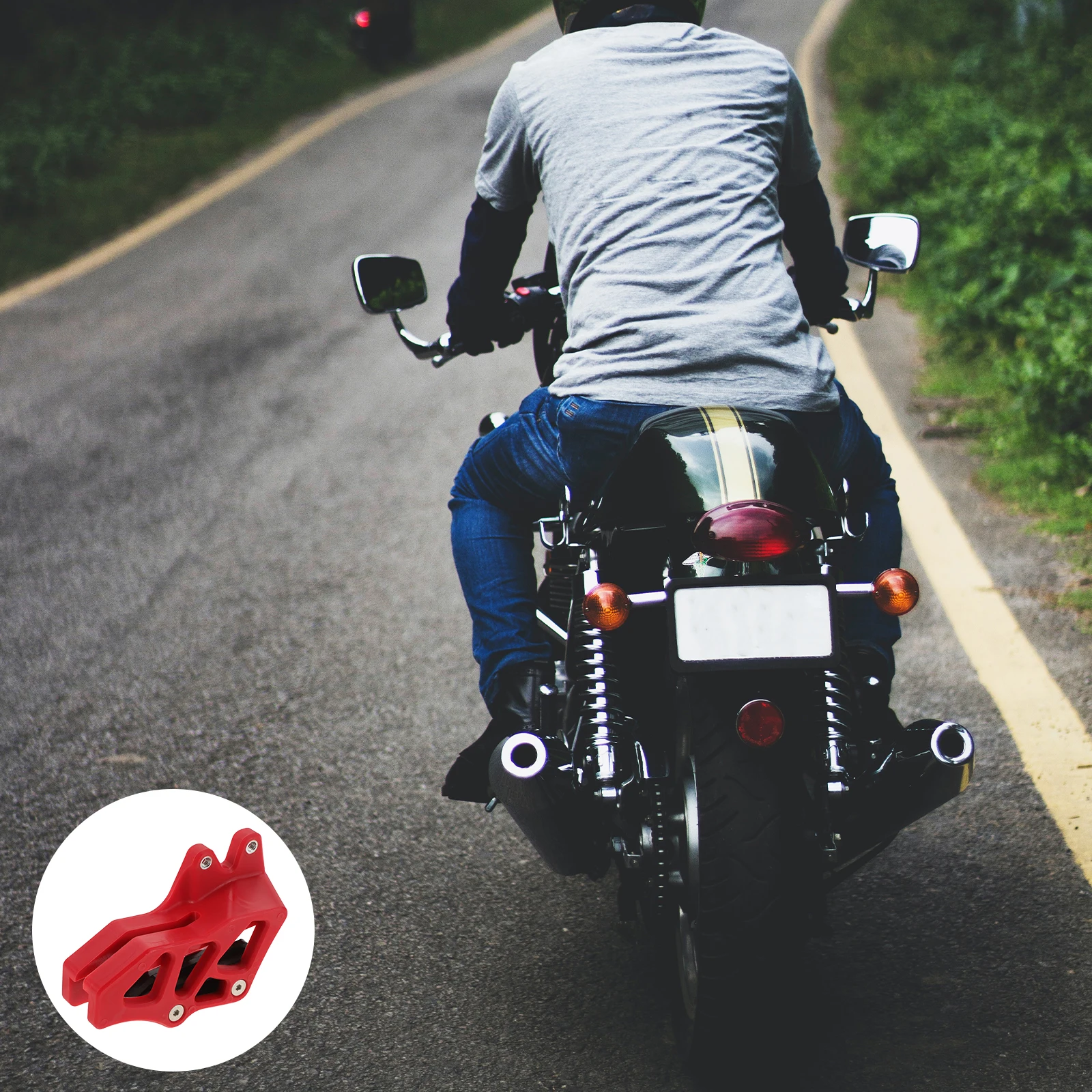 

Motorcycle Guide For Dirt Bike Sturdy Plastic Off-Road Motorbike Chain Protector Chain Wear Reduction Easy