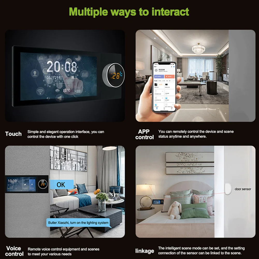 Imagem -02 - Jianshu-tuya Smart Home Painel de Controle Wall Switch Inteligente Zigbee Gateway Build-in Tela Tuya Smart Life App