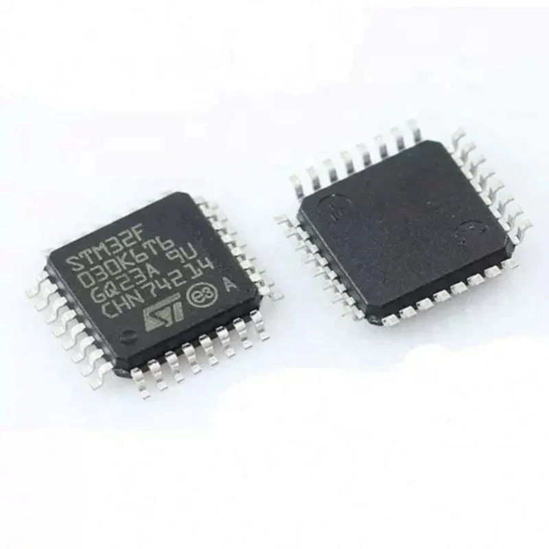 10pcs STM32F030K6T6 32-bit Microcontroller IC ARM Cortex-M0 Core LQFP-32 MCU Chip for Industrial Control, Embedded Systems