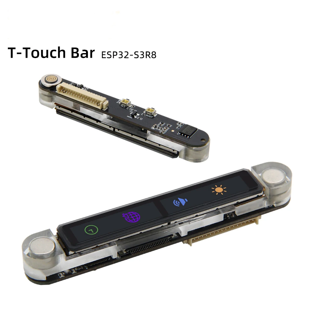 

T-Touch Bar ESP32-S3 Touch Display Bar Development Board ESP32-S3R8 WiFi Bluetooth-compatible Module Magnetic Round USBConnector
