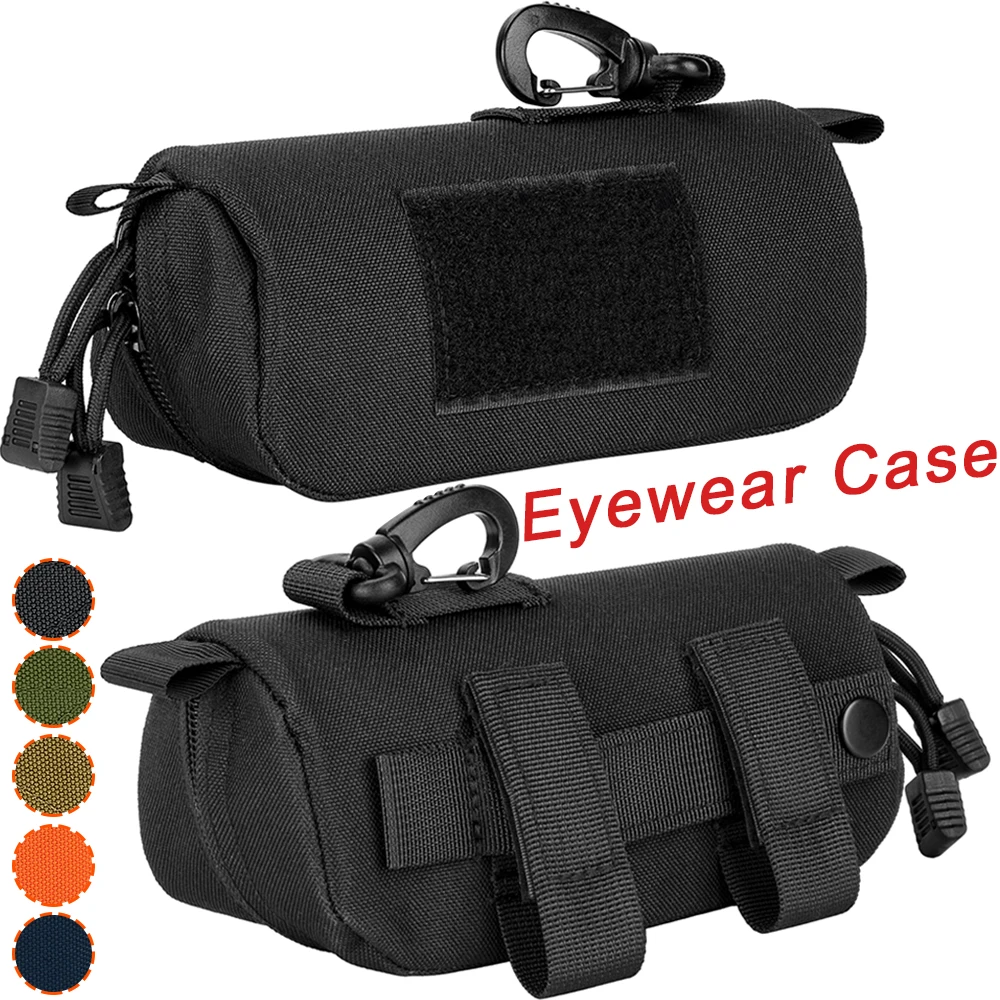Étui tactique MOLLE pour lunettes de soleil, coque semi-dure, pochette pour lunettes avec Clip anti-écrasement et ajustement universel pour lunettes et lunettes de soleil