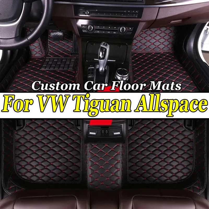 Floor Mats For Volkswagen Tiguan Allspace AD BW 2017~2022 Waterproof Carpet Car Floor Mat Tapis Voiture Car Accessories Interior