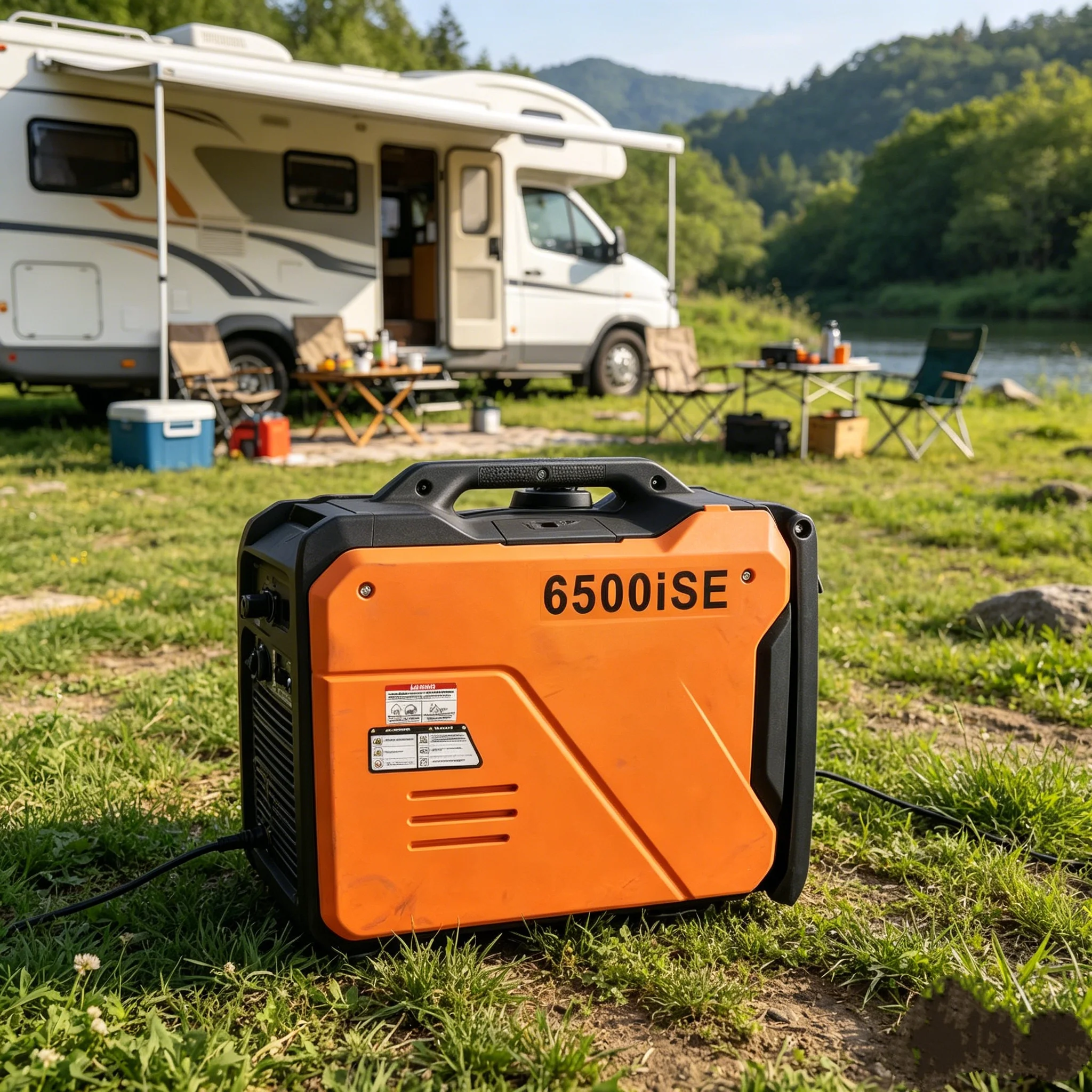 5KW 5.5KW Portable Petrol Generator Single Phase 220V 50Hz 60Hz Silent Power Station for Home Camping Outdoor Activities Use