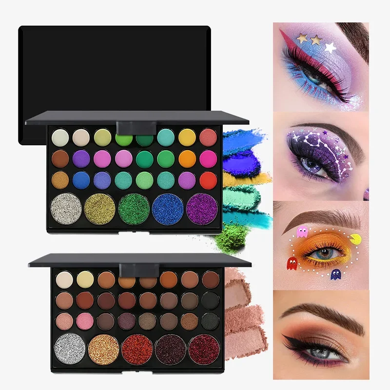 29/40 Color Matte Eyeshadow Palette Glitter Eye Shadow Waterproof Long Lasting Make Up Pallet Shimmer Fashion Women Beauty Eyes