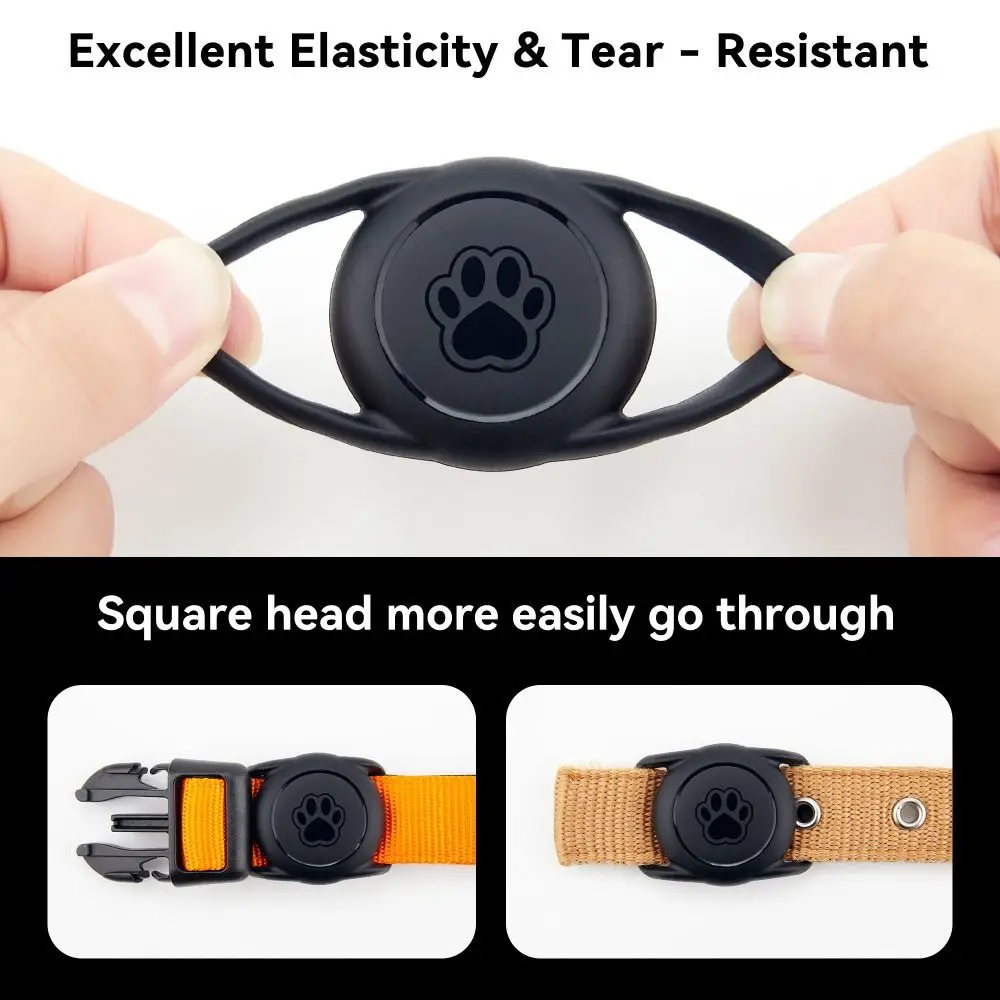 Waterproof For Airtag Dog Collar Holder Case Lightweight Silicone Tracker Cover Protector Stretchable Protective Sleeve Cat