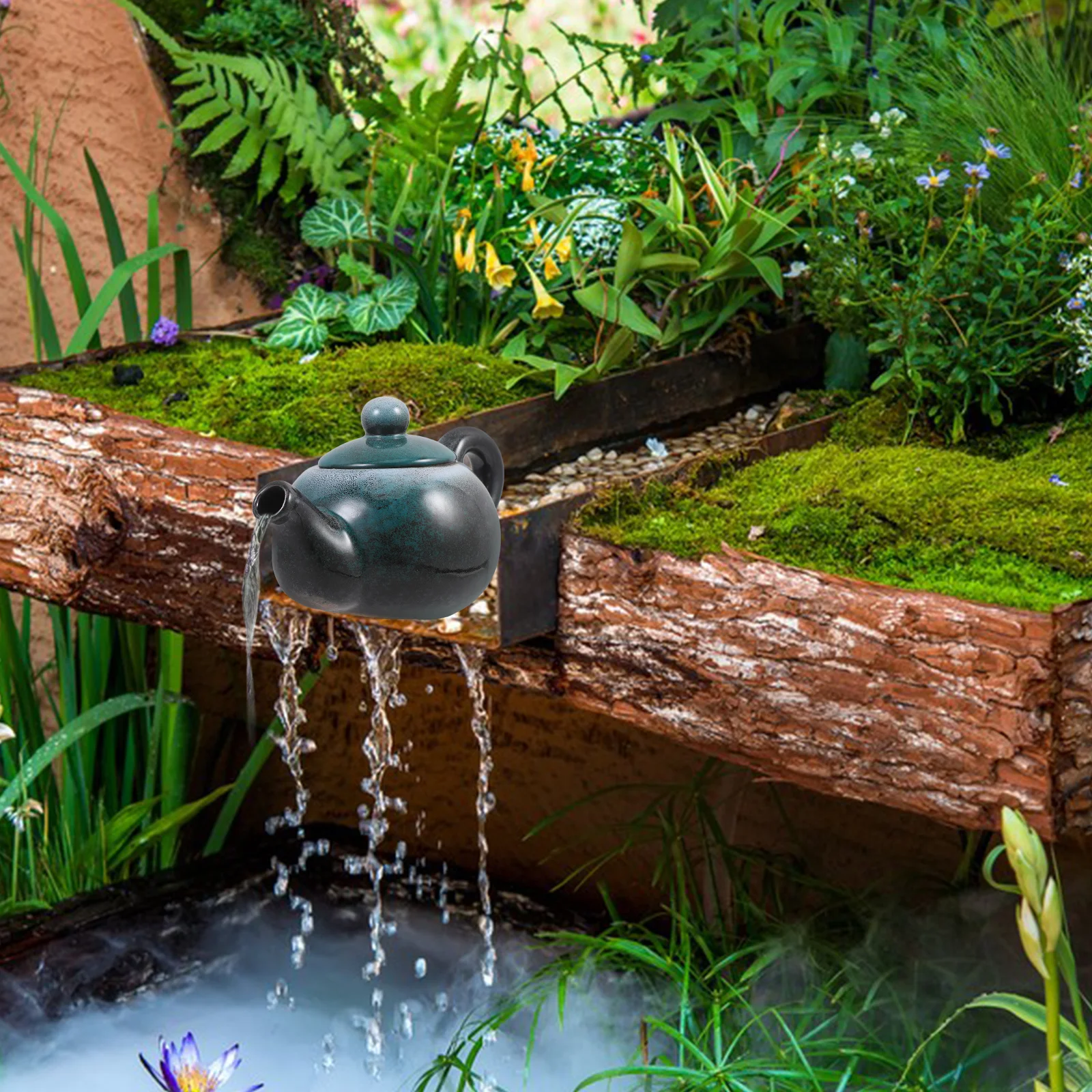 

Ceramic Jar Water Circulation Fountain Decorative Fountain Jar Suitable for Garden Courtyard Balcony Aquarium Indoor Outdoor