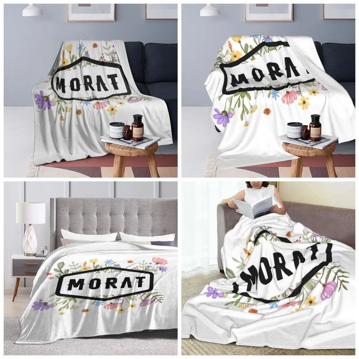 Morat Pop Band Tour Music Blanket Soft Warm Flannel Throw Blanket Cover for Bed Travel Home Sofa