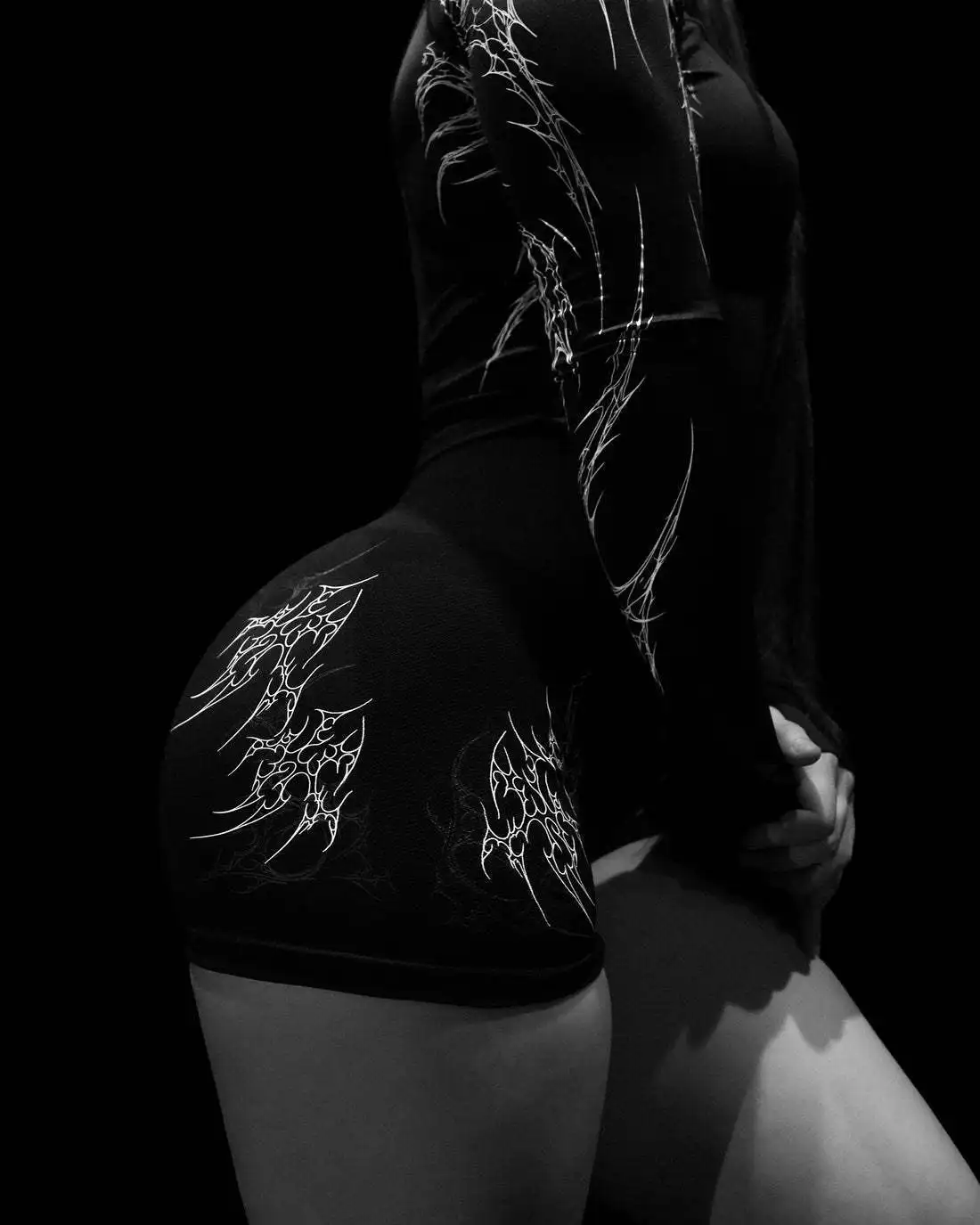 Breathedivinity Damen Hochelastische Po-Formende Fitness-Übungs-Yoga-Shorts – Detail 12