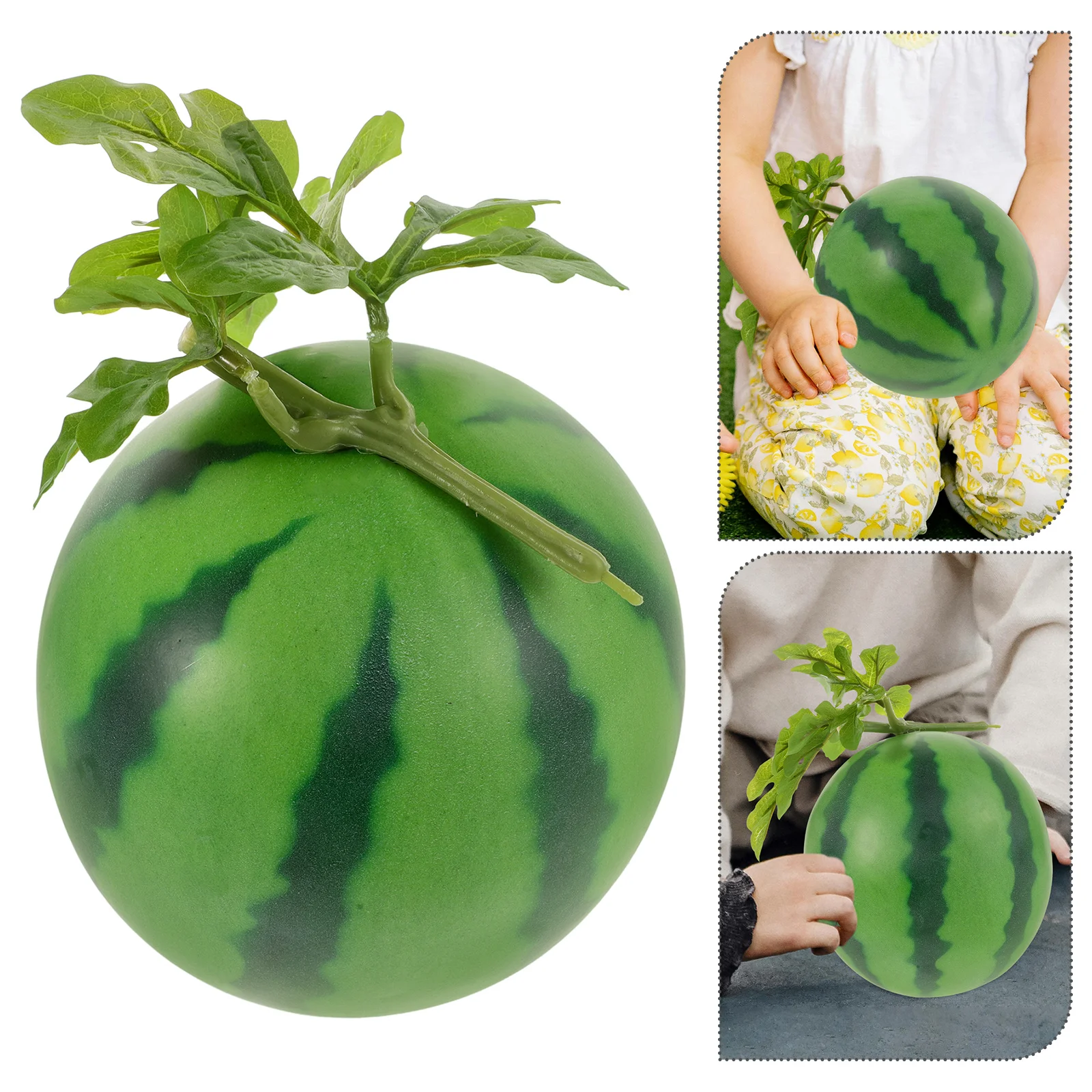 1 PCS Realistic Fake Watermelon Model Lifelike Plastic Fruit Statue Home Decor Educational Toy Prop for Display