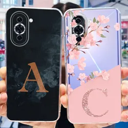 For Huawei Nova 10 5G Case NCO-LX1 NCO-LX3 Nova10 Back Cover Cute ABCD Letters Phone Cases For Huawei Nova 10 Pro GLA-LX1 Bumper