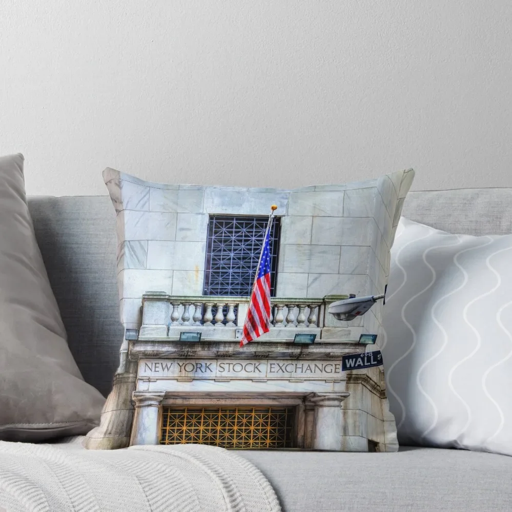 New York Stock Exchange, Wall Street, NYC Throw Pillow christmas cushions covers Christmas Covers pillow