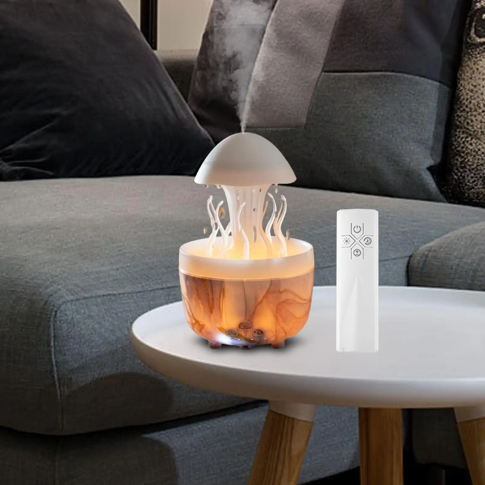 Small Humidifier US Plug Quiet with Changing Colors for Yoga Living Room