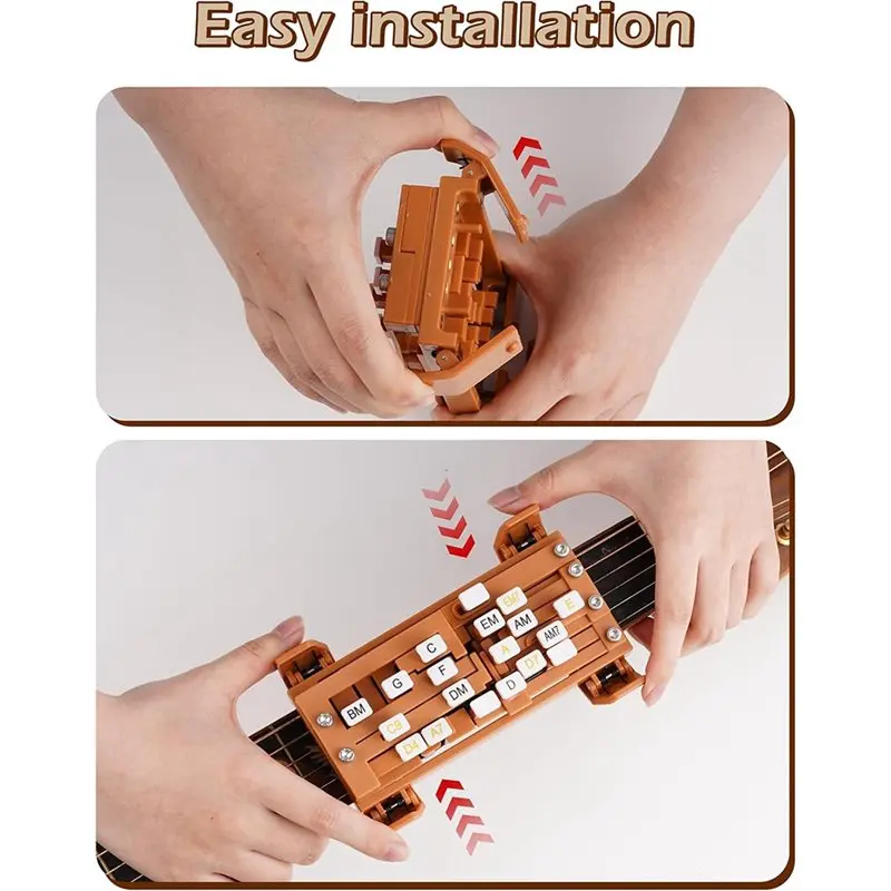CGDS-Guitar Chord Helper, For Beginners And Arthritis Players, Brown Chord Presser, Guitar Chords Trainer
