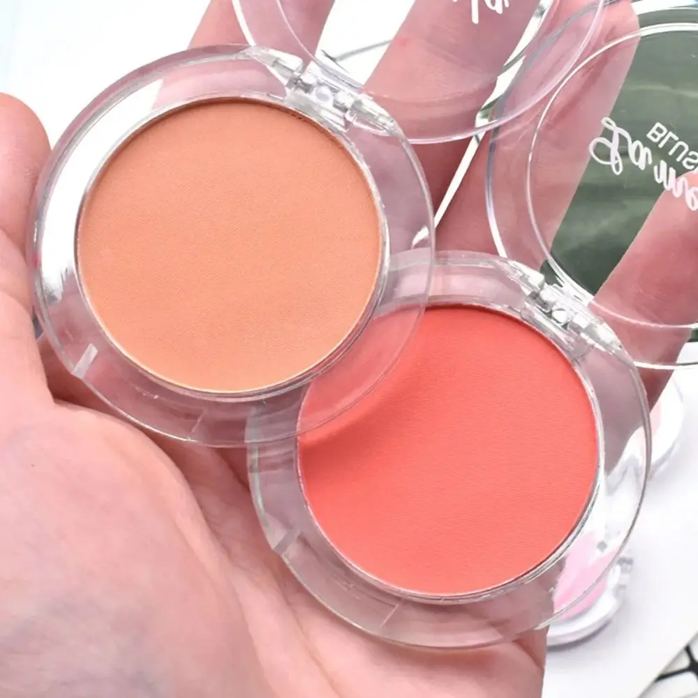 New Matte Monochrome Blush Korea Peach Orange Natural Blush Face Mineral Pigment Nude Pink Blue Cheek Blusher Cosmetic